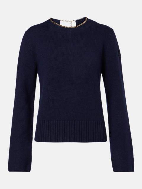 Ribbed-knit wool and cashmere sweater