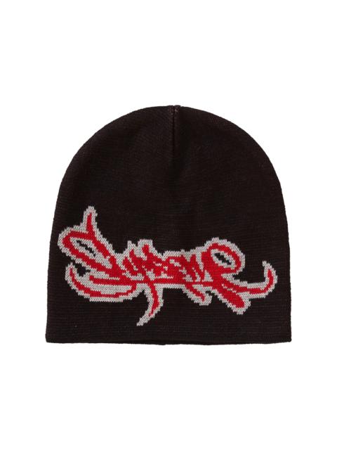 Supreme Tag Logo Beanie Black