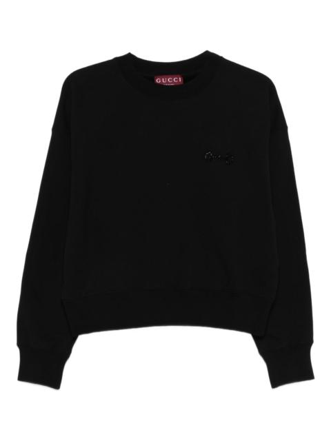 logo cropped knitwear