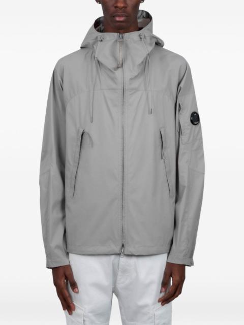 zip-up hooded jacket
