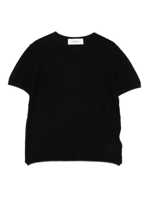 short-sleeve cashmere top
