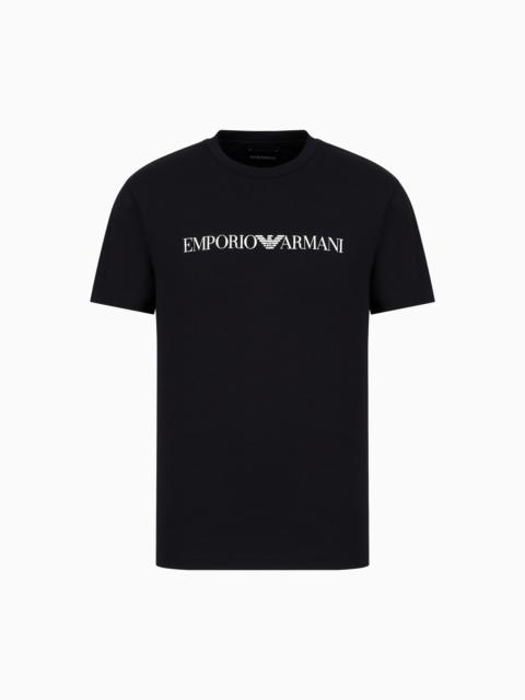 Pima-jersey T-shirt with logo print