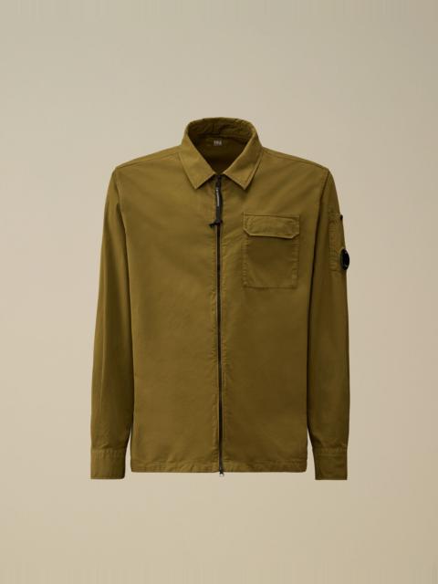 Organic Gabardine Zipped Overshirt