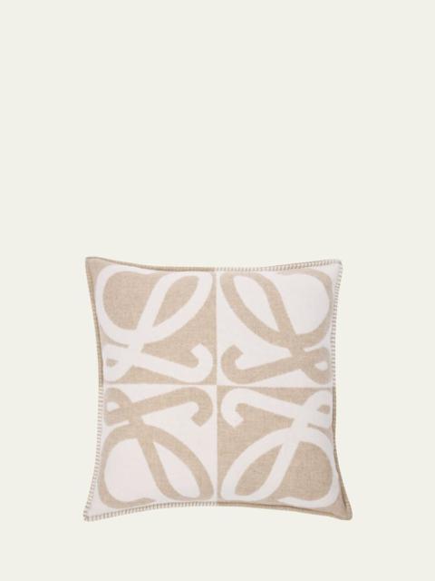 Anagram Wool/Cashmere Cushion, 20" Square