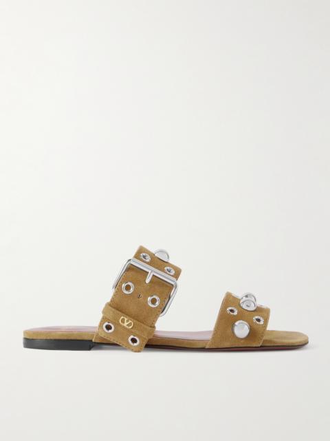 Nellcôte Embellished Suede Slides