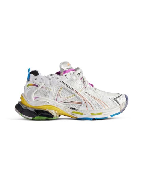 Men's Runner Gradient Sneaker  in White/multicolored