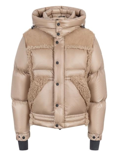 shearling-trimmed puffer jacket