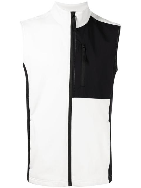 colour-block zipped vest