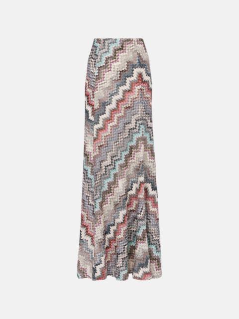 Zigzag maxi skirt