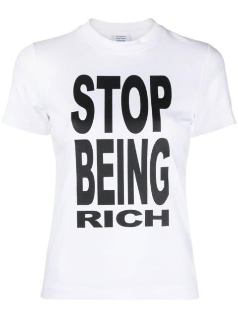 slogan print T-shirt