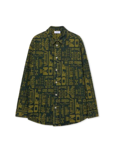 Multilogo Jacquard Denim Shirt
