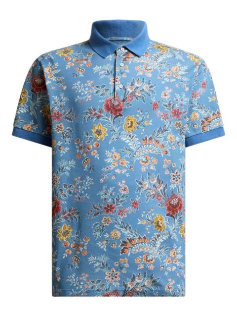 floral-print polo shirt