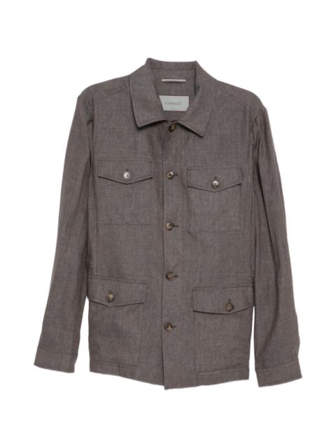 flap pockets shirt jacket