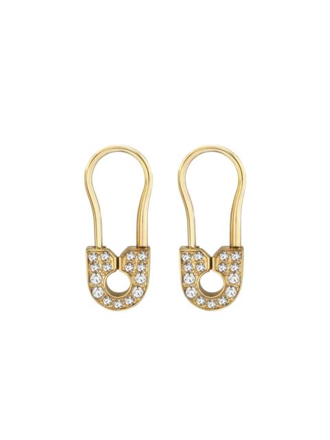 Plein Safety Pin earrings