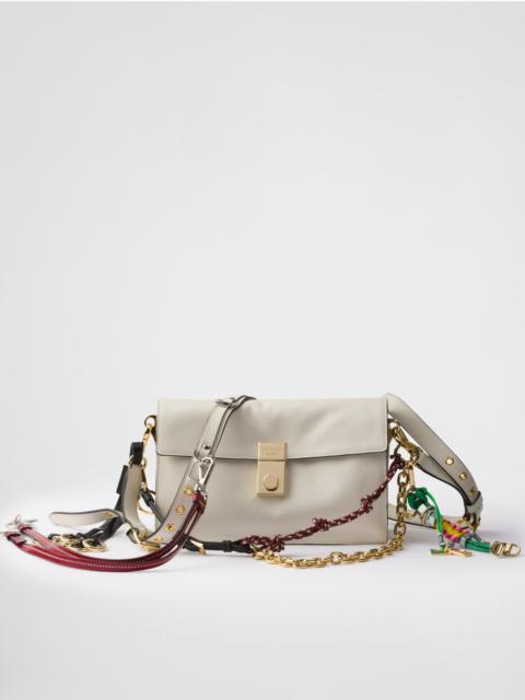 Prada Soft Sound small leather shoulder bag with charms