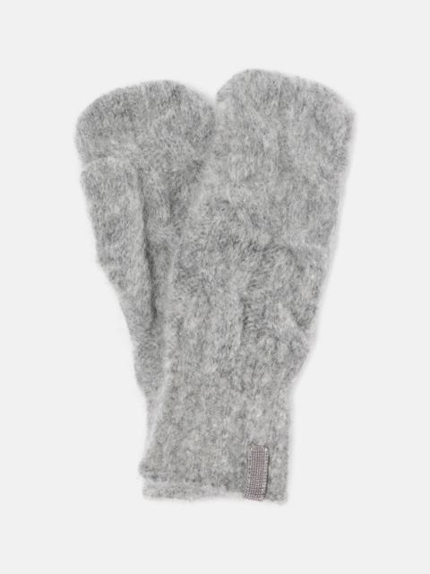Mohair and wool gloves