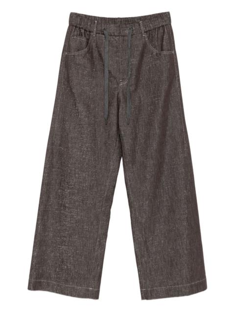 drawstring-waist trousers