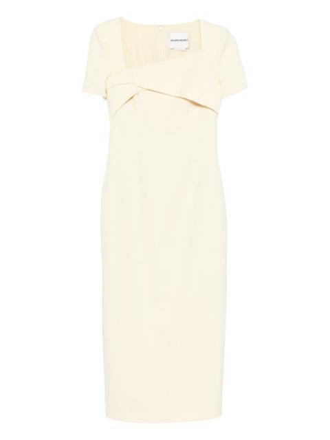 square-neck twisted maxi dress