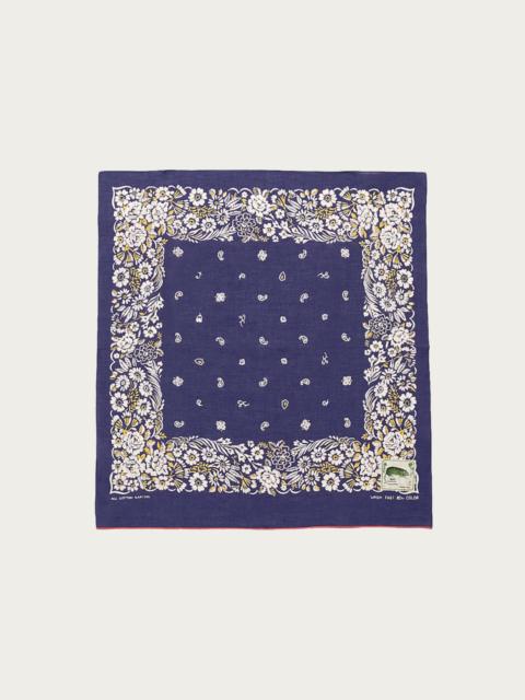 Fastcolor Selvedge Bandanna (CHURCHILL GARDEN) 30x30 - Purple