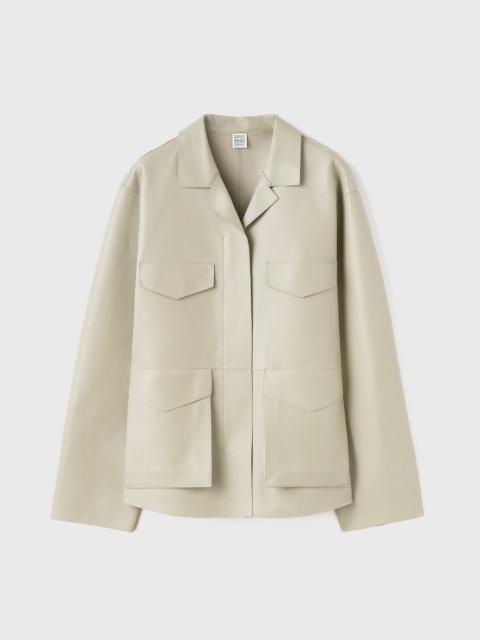 Army leather jacket peanut