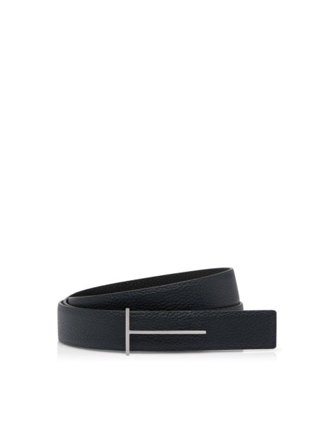 GRAIN LEATHER SLIM T REVERSIBLE BELT