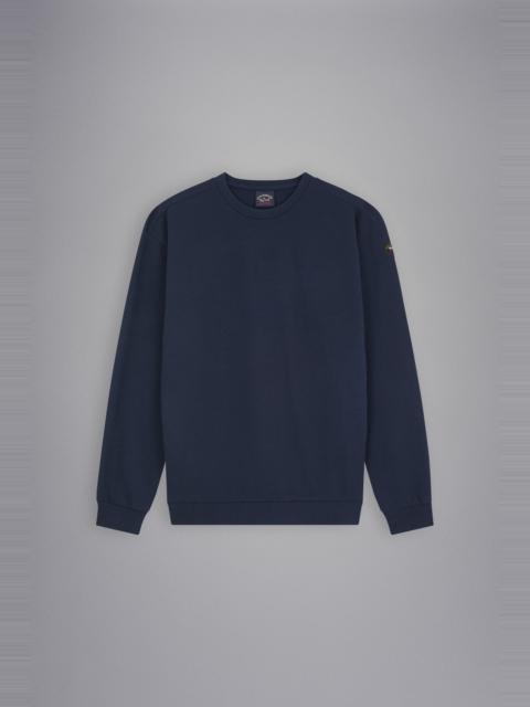 COTTON SWEATSHIRT WITH ICONIC BADGE