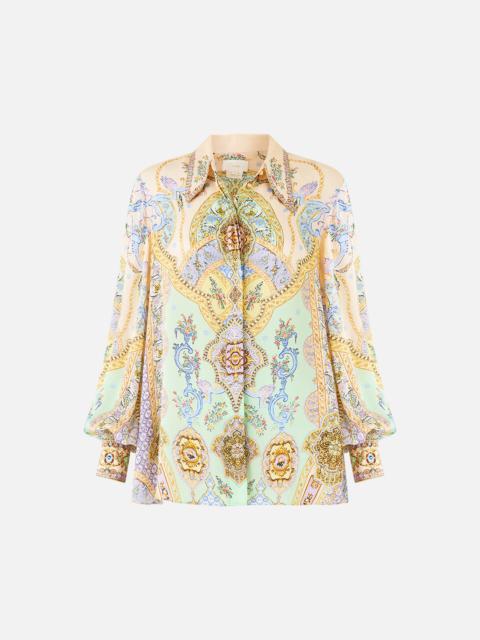 CURVED COLLAR BLOUSE