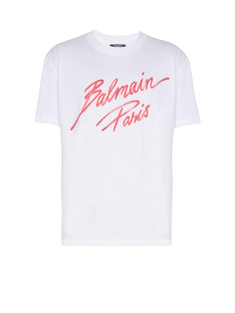 T-shirt with Balmain Lipstick print
