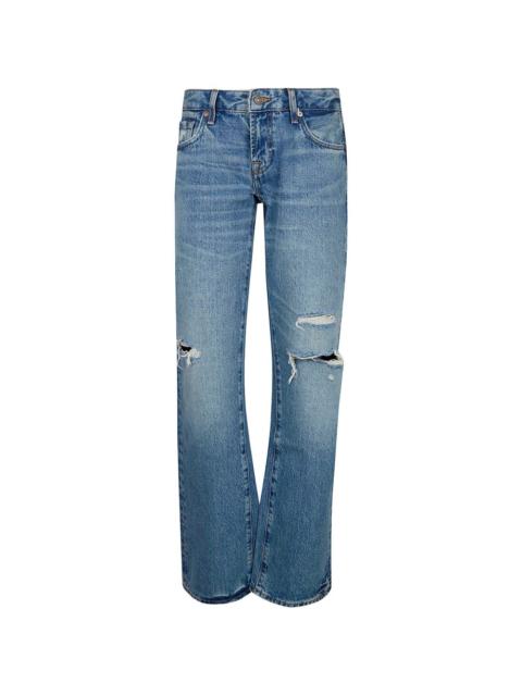 Low Straight distressed jeans