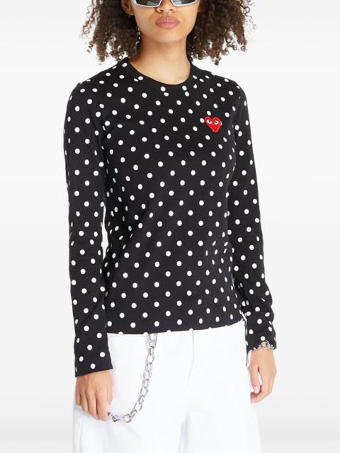 polka-dot T-shirt