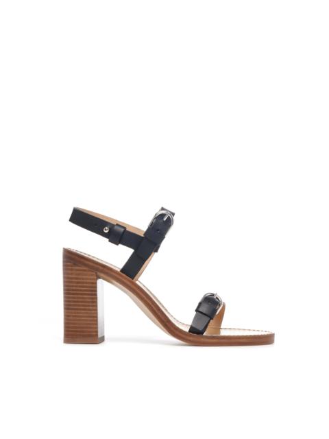 Miraya Strap Sandal in Black Leather