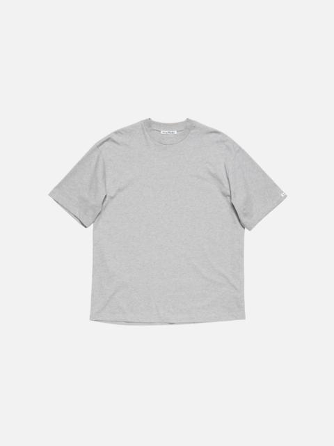 Satin logo t-shirt - relaxed - Grey Melange