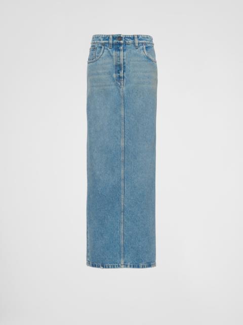 Denim maxi-skirt