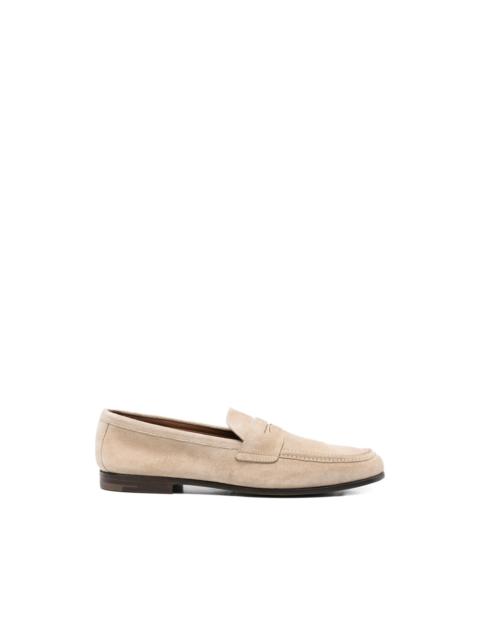 suede panelled loafers