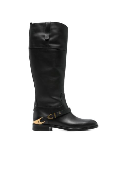 Charlie buckled knee-high boots