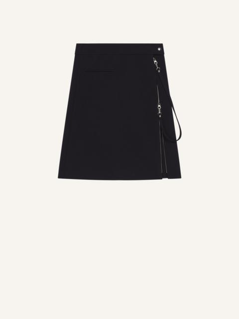 ZIPPED WOOL SKIRT