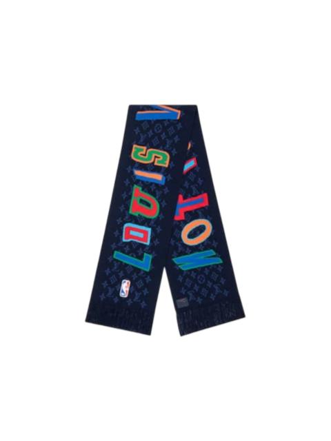 Louis Vuitton x NBA Letter Wool Scarf Navy