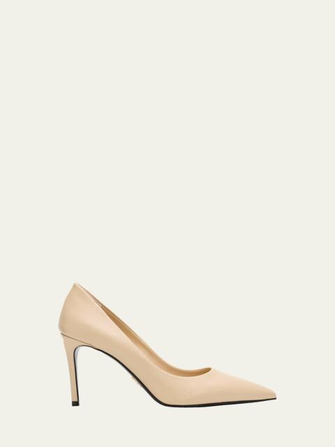 85mm Donna Saffiano Leather Pumps