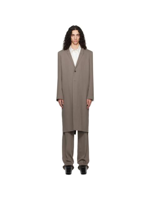 Gray Temple Twisted Wool Concordian Coat