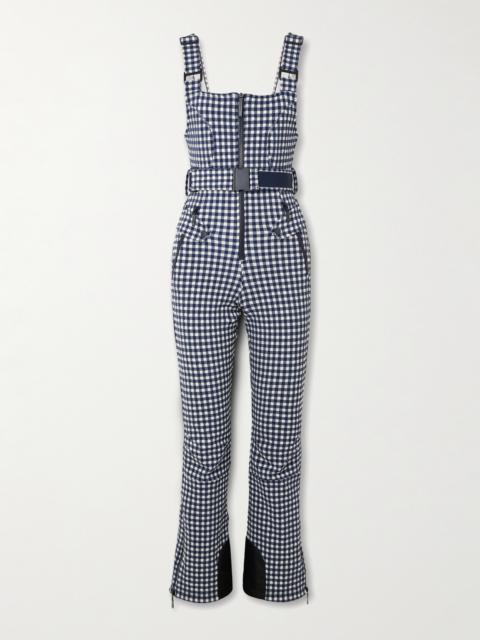 Fernie Belted Gingham Seersucker Ski Salopettes