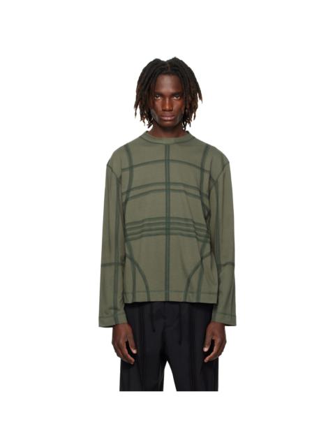 Khaki Flatlock Long Sleeve T-shirt