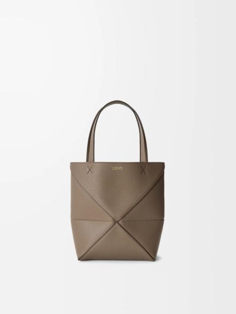 Mini Puzzle Fold tote in soft grained calfskin