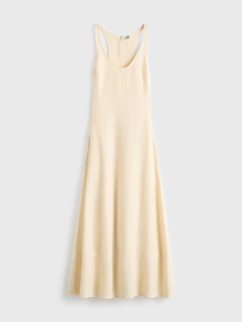 Sculpted cotton dress ecru