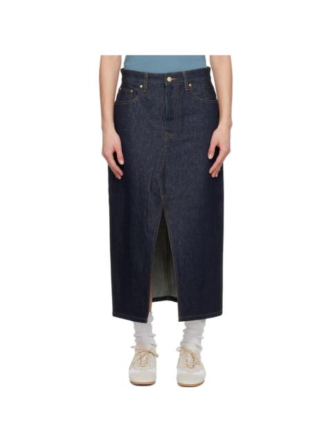 Blue Brandon Denim Midi Skirt