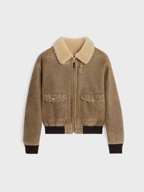 aviator blouson jacket in vintage shearling