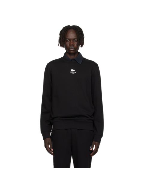 Black Printed Fleece Sweatshirt