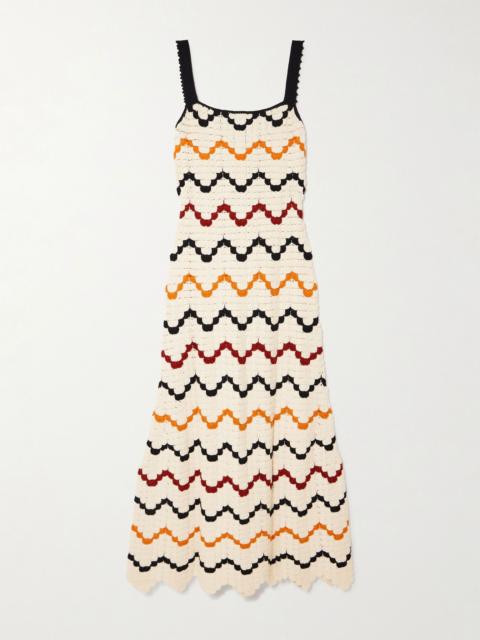 Marea crocheted cotton maxi dress Ivory