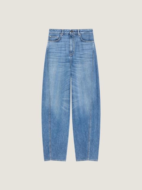 COCOON PANTS IN WASHED DENIM