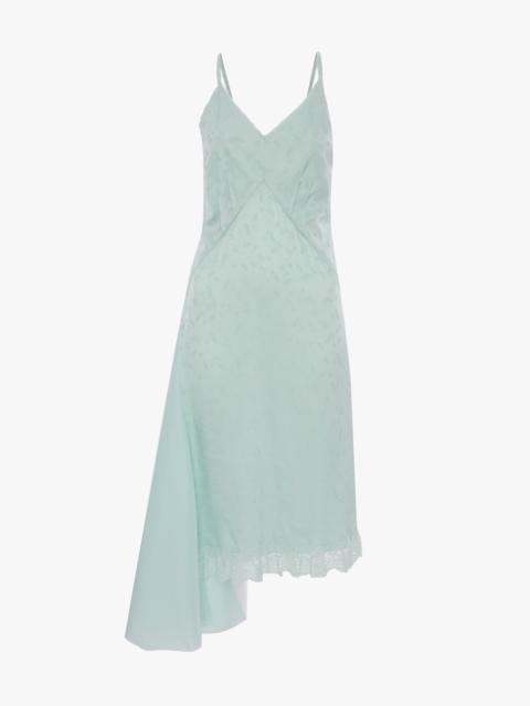 Crushed Cami Midi Dress In Aquamarine