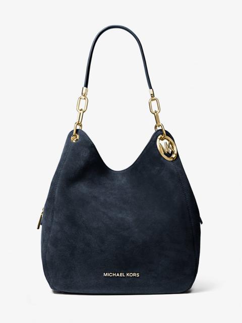 Lillie Large Suede Shoulder Bag